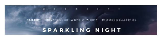 Plantilla de diseño de Sparkling night event Announcement Twitter 