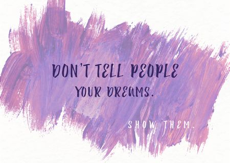 Ontwerpsjabloon van Card van Citation about dreams for everyone