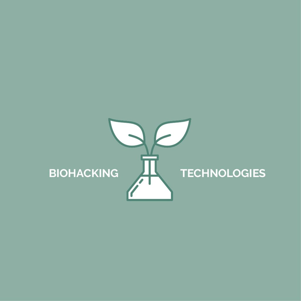 Platilla de diseño Bio Technologies with Plant in Flask Logo