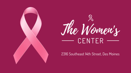 Modèle de visuel Women's Health Pink Ribbon Symbol - Full HD video