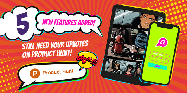 Product Hunt Campaign with App Interface on Screen Twitter – шаблон для дизайна