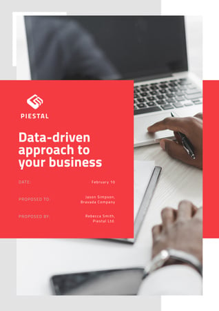 Designvorlage Business Data-Plattformdienste für Proposal