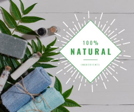 100 % natural ingredients banner Medium Rectangle – шаблон для дизайна