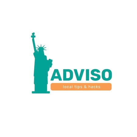 Travelling Tips with Statue of Liberty Icon Logo Modelo de Design