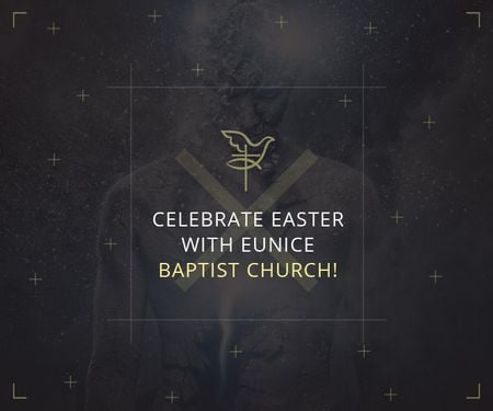 Plantilla de diseño de Easter in Baptist Church Large Rectangle 