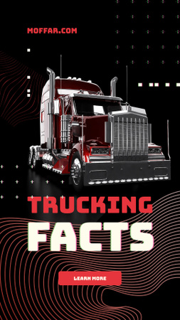 Designvorlage Trucking Facts with Tractor unit car für Instagram Story