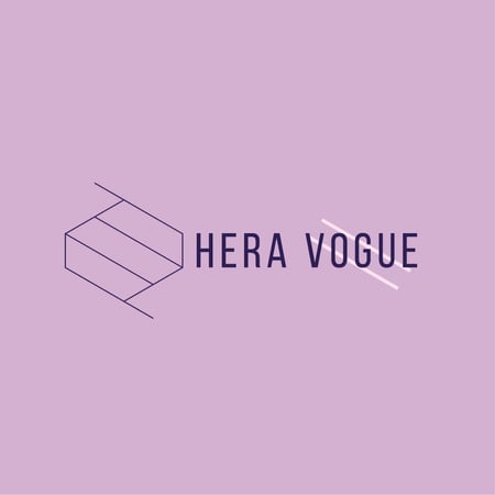 geometriset viivat kuvake violetti Logo Design Template