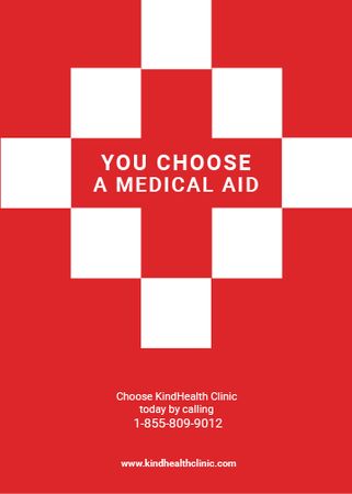 Medicaid Clinic Ad Red Cross Flayer Modelo de Design