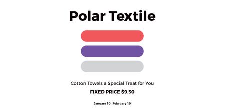 Platilla de diseño Textile towels offer colorful lines Image