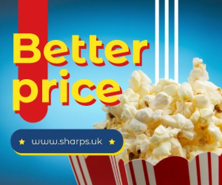 Template di design Annuncio di popcorn al miglior prezzo Medium Rectangle
