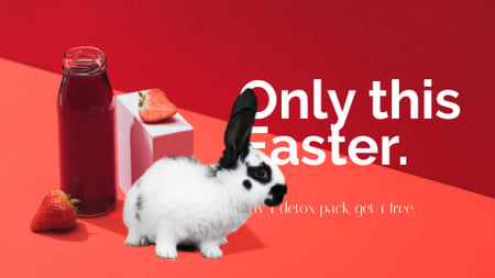 Template di design Detox Easter Offer with cute Rabbit Full HD video