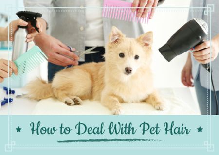 Ontwerpsjabloon van Card van Pet salon offer with Cute Puppy