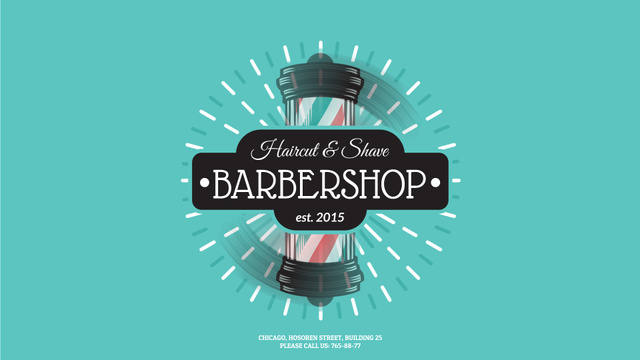 Designvorlage Barbershop Striped Lamp für Full HD video