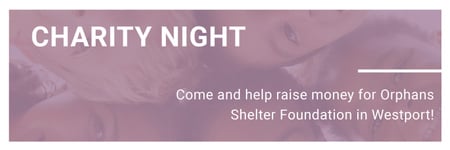Modèle de visuel Corporate Charity Night - Twitter