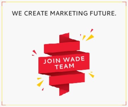 Offer to Join Team of Professionals to Create Marketing Strategy of Future Medium Rectangle Design Template
