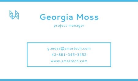 Modèle de visuel Project Manager Services Offer - Business card