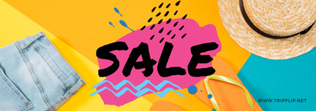 Bright Sale Offer with summer Clothes Tumblr tervezősablon