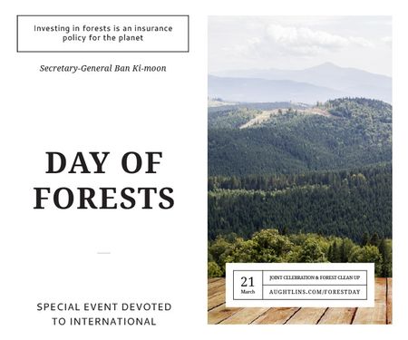 International day of forests Large Rectangle Design Template