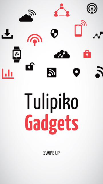 Wi-Fi technology sign and icons Instagram Story Šablona návrhu