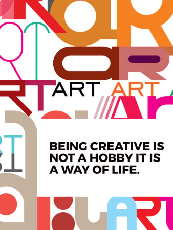 Creativity Quote on colorful Letters Poster US Šablona návrhu