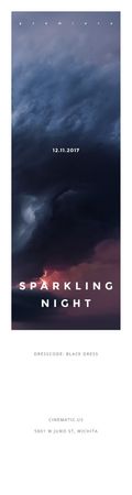 Designvorlage Sparkling night party poster für Skyscraper