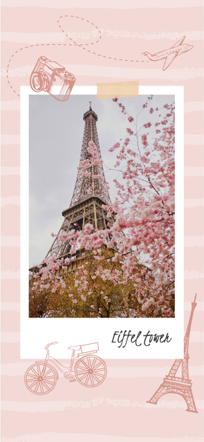 Paris Travelling Inspiration with Eiffel Tower Snapchat Geofilter Design Template