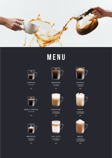 Coffee Drinks Variety 