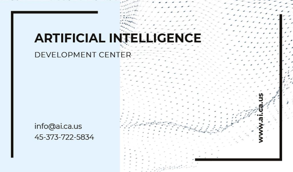 Development Center with Dots Pattern in Blue Business card – шаблон для дизайну