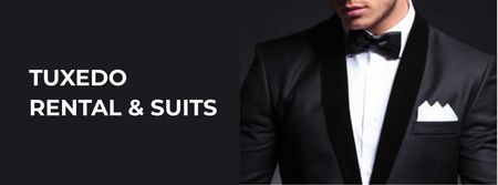 Platilla de diseño Stylish Man Wearing Suit Facebook cover