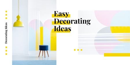 Interior Decoration Ideas  in pastel tone Image Design Template