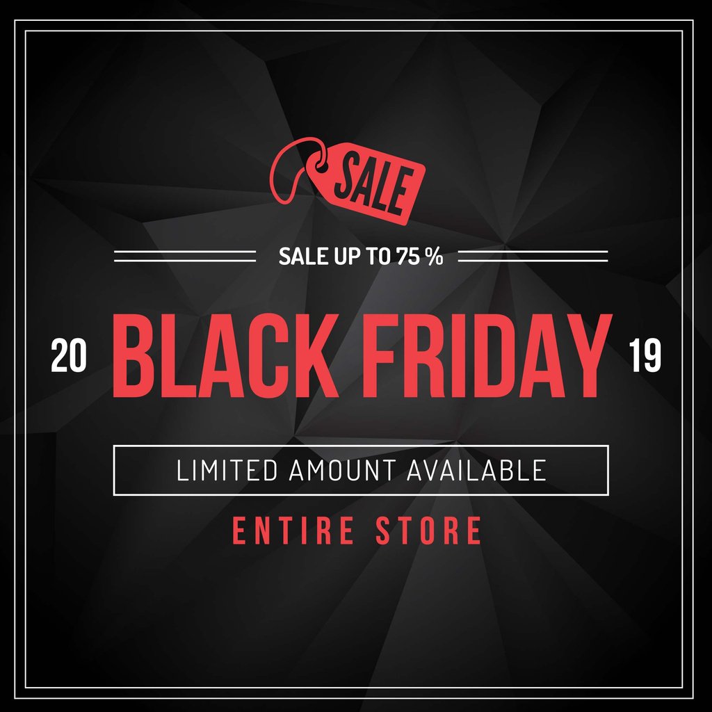 Template di design Black Friday Sale with price tag Instagram AD