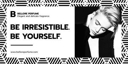 Perfume advertisement with Young Woman Image – шаблон для дизайну