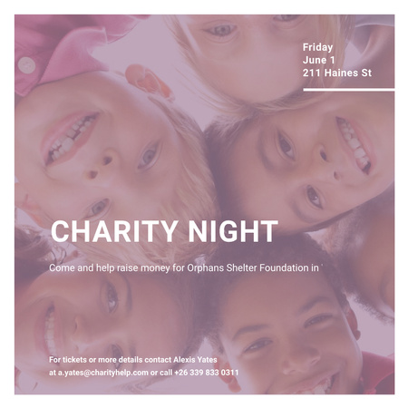 Plantilla de diseño de Corporate Charity Night Instagram 