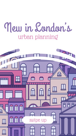 Plantilla de diseño de Real Estate Ad with Town in pink Instagram Story 