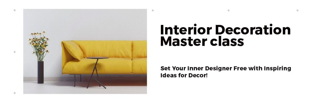 Interior decoration masterclass Email header Design Template