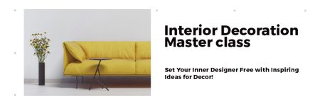 Template di design Interior decoration masterclass Email header