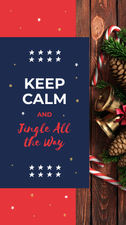 Decorated Christmas wreath Instagram Story Modelo de Design