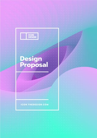 Designvorlage Design studio offer on abstract Painting für Proposal