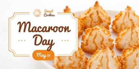 Promotion Sweet Macaroon Cookies Day Image Design Template