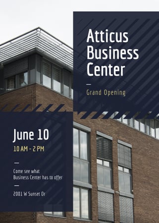 Business Building Center Grand Opening Announcement Flayer Design Template