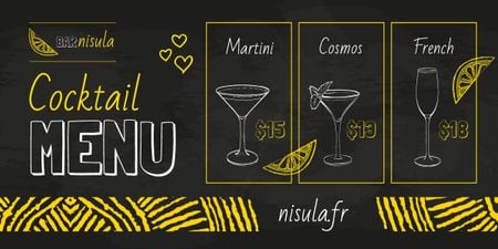 cocktail-valikon tarjous Image Design Template