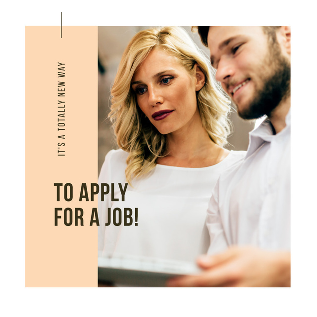 Ontwerpsjabloon van Instagram AD van Apply for a job tips with Colleagues