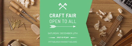 Craft Fair Announcement Wooden Toy and Tools Tumblr Πρότυπο σχεδίασης