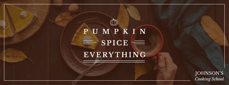 Plantilla de diseño de Dishes with Pumpkin spice Facebook cover 