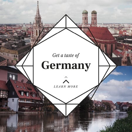 Modèle de visuel Offre spéciale d'excursion en Allemagne - Animated Post
