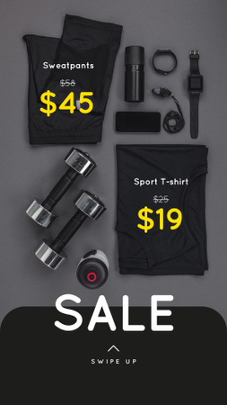 Sports equipment Sale Instagram Story Design Template