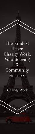 The Kindest Heart: Charity Work Skyscraper – шаблон для дизайна