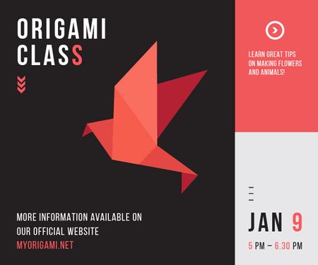Origami class poster Medium Rectangle tervezősablon