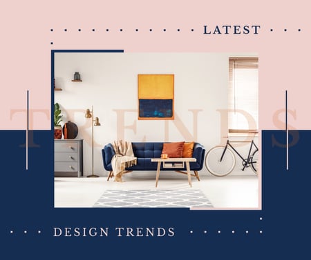 Cozy Interior and Design Trends Facebook Design Template
