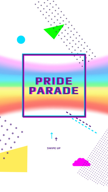 LGBT pride parade announcement Instagram Story Design Template